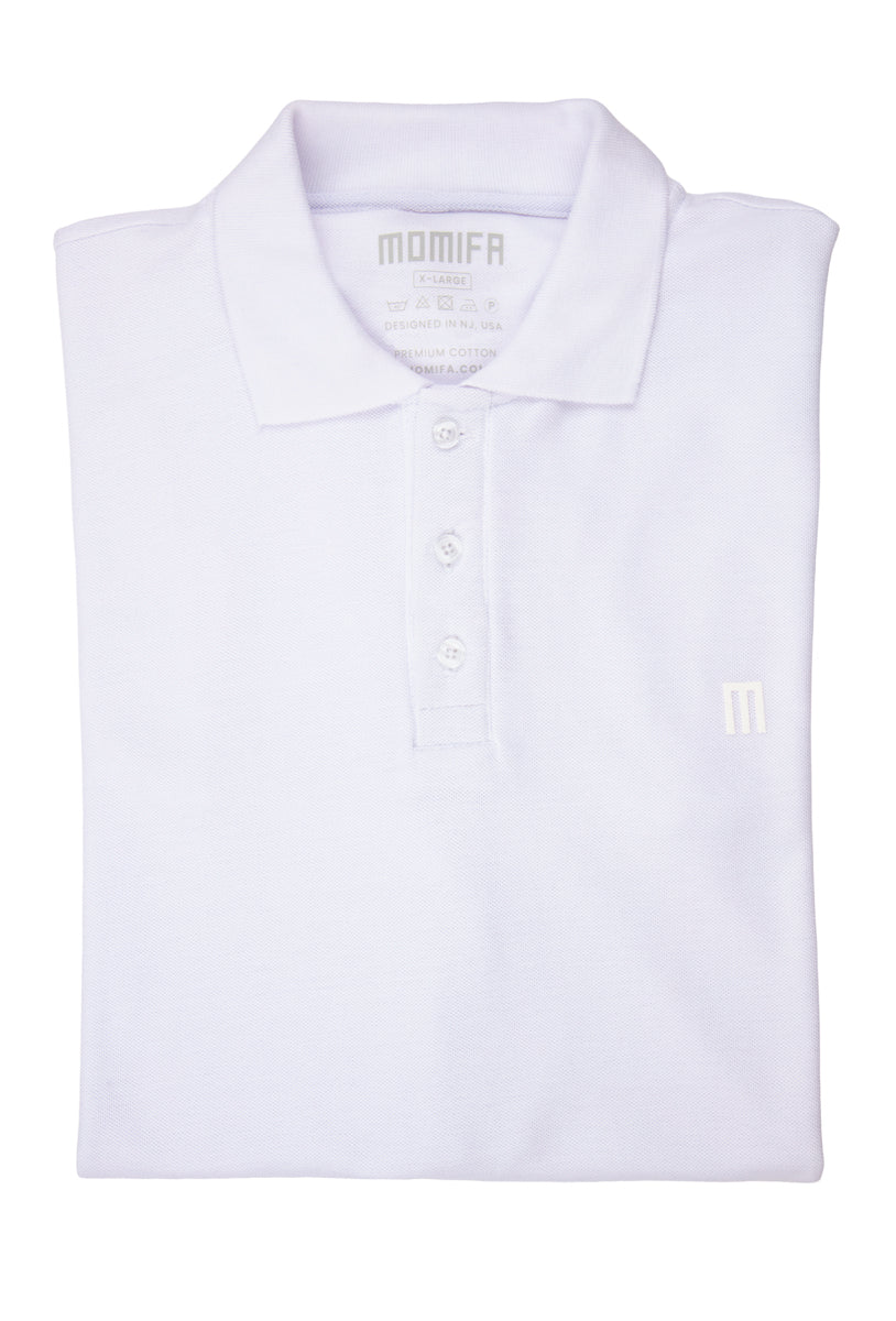 Vista White MOMIFA Classic Polo