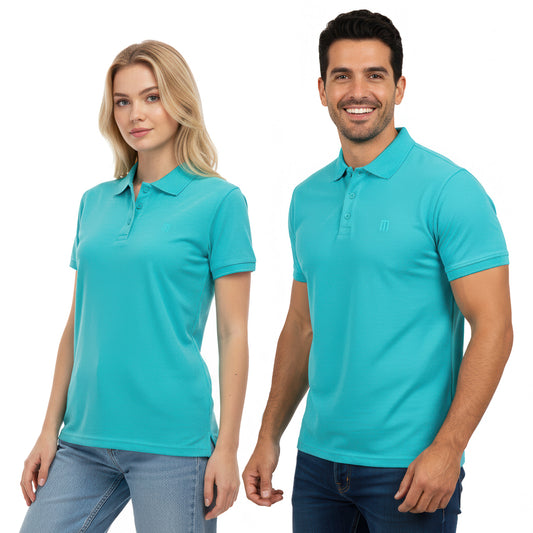 Aqua Blue MOMIFA Classic Polo