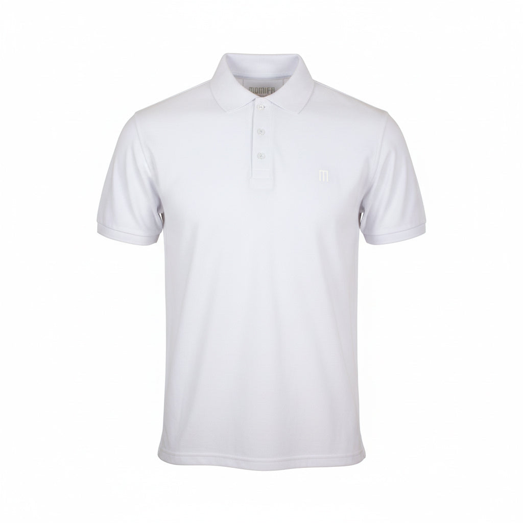 Vista White MOMIFA Classic Polo